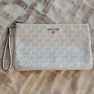 Michael Kors White Wristlet